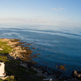 Aerial view of the house and sea view